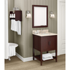 Alaterre Furniture 25" Bath Storage Shelf with Two Towel Rods, Espresso ABSS00P0